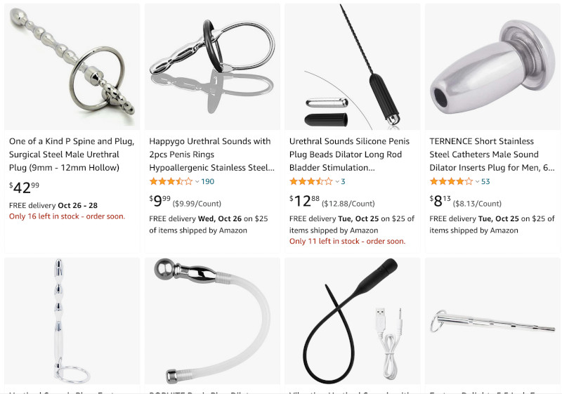 You can get all kids of urethral plugs
